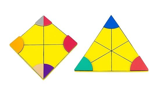 AVISHKAR India Triangle + Quadrilateral Geometry Combo Kit with Magnetic Board