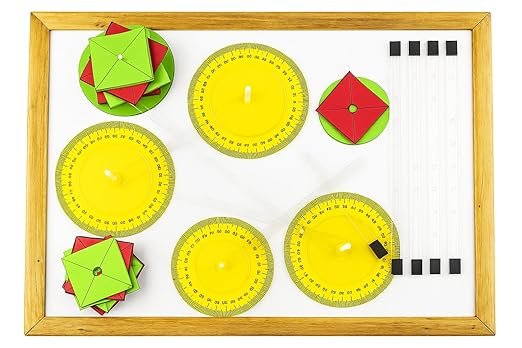 AVISHKAR India Comprehensive Geometry & Rotational Symmetry Learning Kit with A Magnetic Board